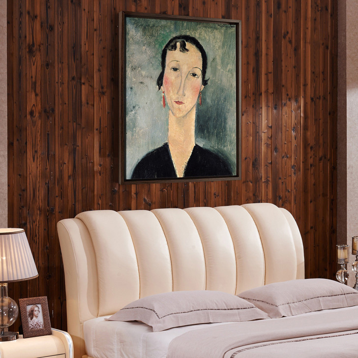 Amedeo Modigliani,Woman with Earrings,large wall art,framed wall art,canvas wall art,large canvas,M5312