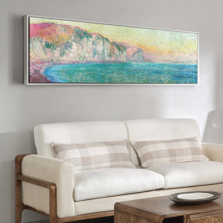 Claude Monet,Falaises A Pourville, Soleil Levant,Narrow Horizontal Wall Art ,Large Wall Art,Framed Wall Art,Canvas Wall Art,M35
