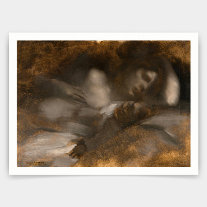 Eugene Carriere , the sleep,art prints,Vintage art,canvas wall art,famous art prints,V3676