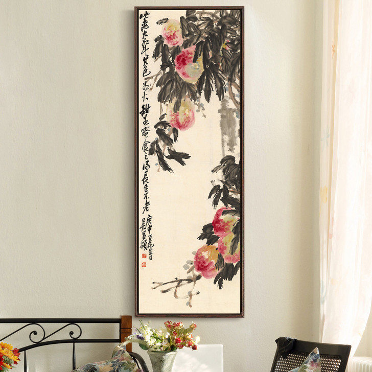 Wu Changshuo,Peaches of Immortality,Chinese Art Prints,Vertical Narrow Art,large wall art,framed wall art,canvas wall art,M818