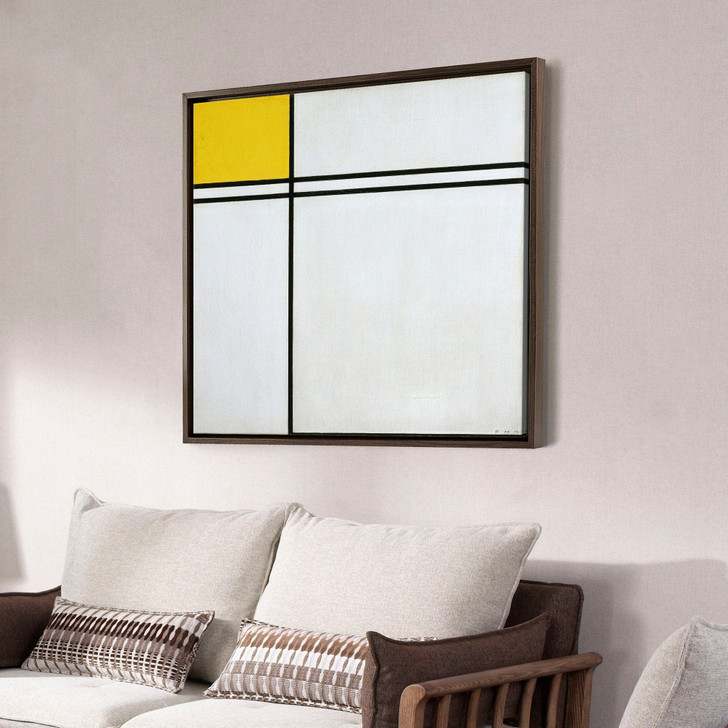 Piet Mondrian,Composition with Double Line and Yellow,canvas print,canvas art,canvas wall art,large wall art,framed wall art,p2763