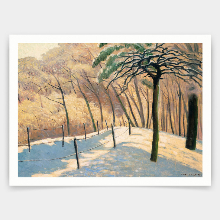 Felix Edouard Vallotton,Snowy Landscape,art prints,Vintage art,canvas wall art,famous art prints,V3703