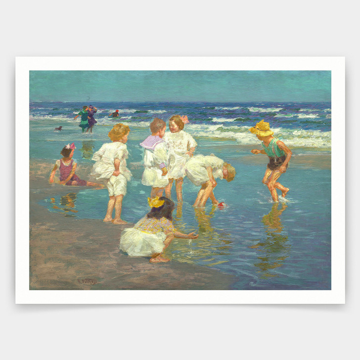 Edward Henry Potthast,A Holiday,art prints,Vintage art,canvas wall art,famous art prints,V3578