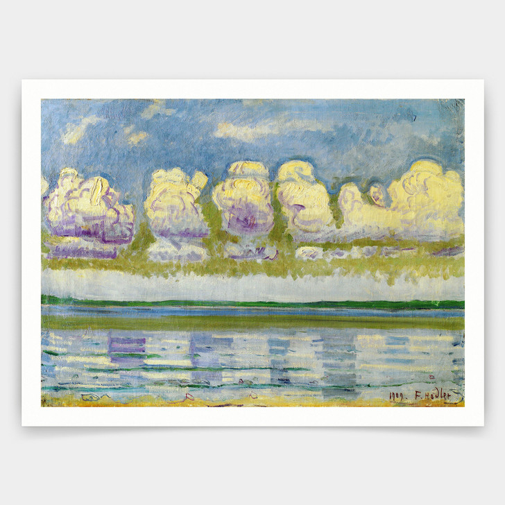 Ferdinand Hodler,Lake Geneva With The Swiss Jura,art prints,Vintage art,canvas wall art,famous art prints,V3712