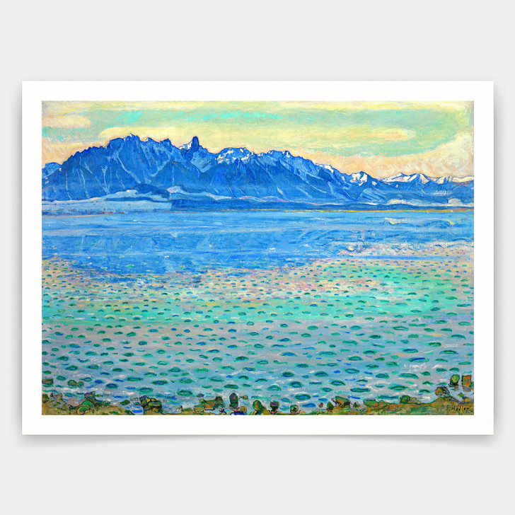 Ferdinand Hodler,Lake Thun and the Stockhorn Range,art prints,Vintage art,canvas wall art,famous art prints,V3714