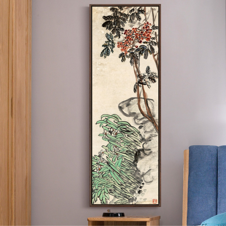 Wu Changshuo,Daffodils Wall Art,Chinese Flower Painting,Vertical Narrow Art,large wall art,framed wall art,canvas wall art,M812