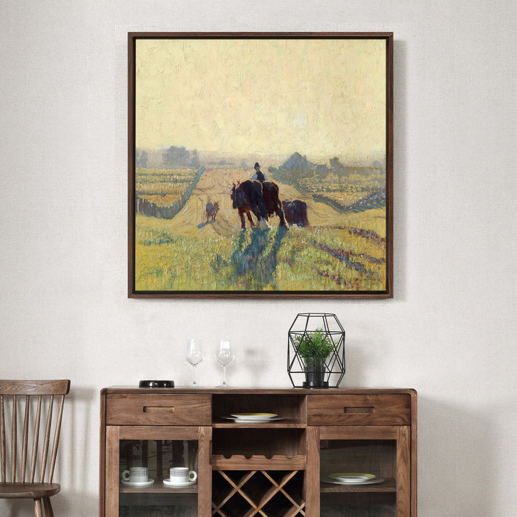 Elioth Gruner,Frosty sunrise,Meadow cow scenery,canvas print,canvas art,canvas wall art,large wall art,framed wall art,p2665