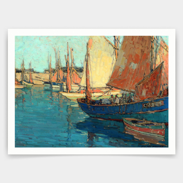 Edgar Payne,Brittany Boats, 1923,art prints,Vintage art,canvas wall art,famous art prints,V3532