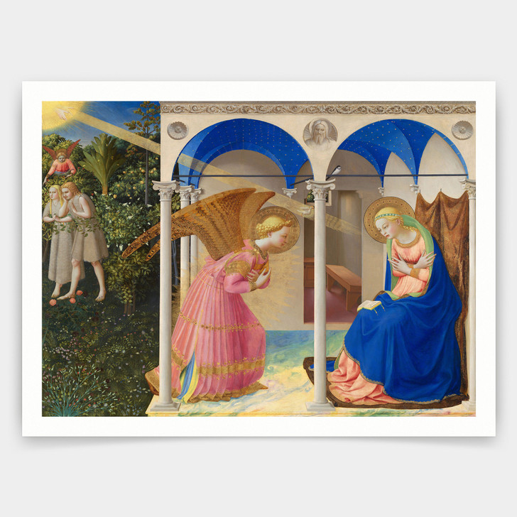 Fra Angelico,Annunciation,Christian art,art prints,Vintage art,canvas wall art,famous art prints,V3734