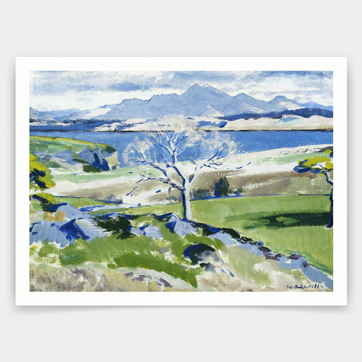 Francis Campbell Boileau Cadell,Ben Cruachan from Achnacraig,art prints,Vintage art,canvas wall art,famous art prints,V3743