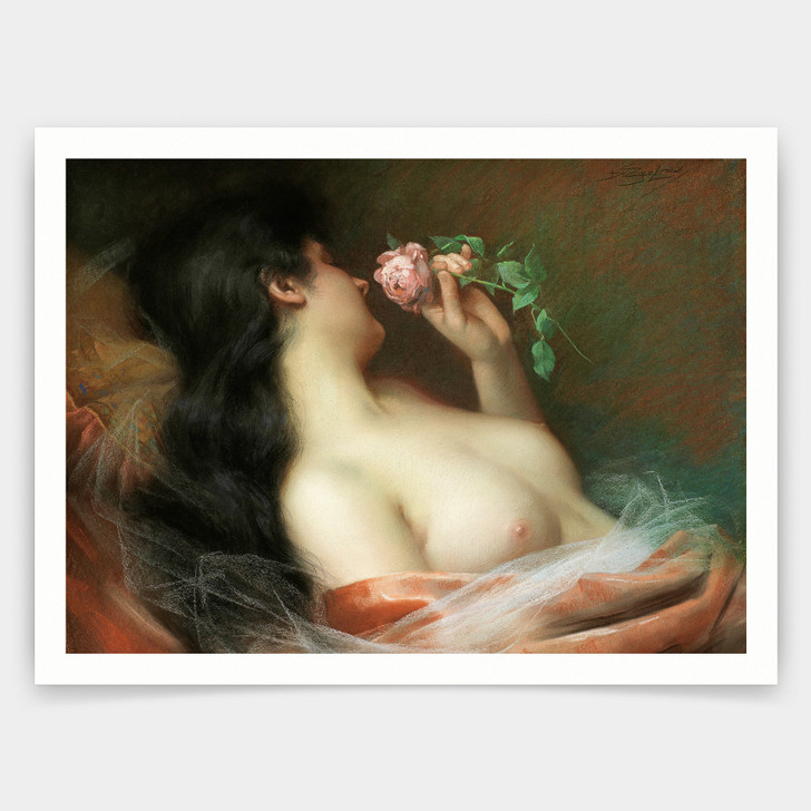 Delphin Enjolras,The flower,art prints,Vintage art,canvas wall art,famous art prints,V3513