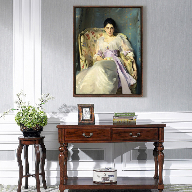 John Singer Sargent,Lady Agnew of Lochnaw,Woman on sofa,canvas print,canvas art,canvas wall art,large wall art,framed wall art,p721_3