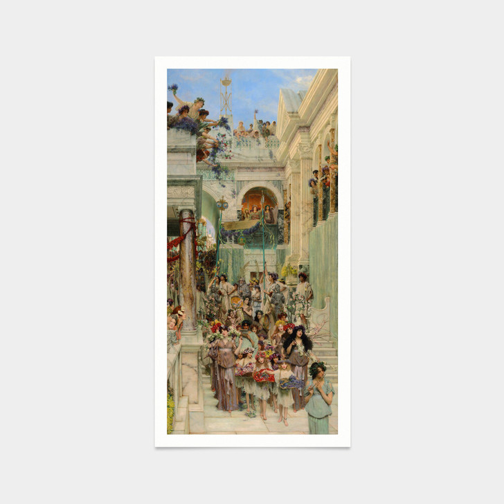 Sir Lawrence Alma-Tadema,Spring,art prints,Vintage art,canvas wall art,famous art prints,vertical narrow prints,V7546
