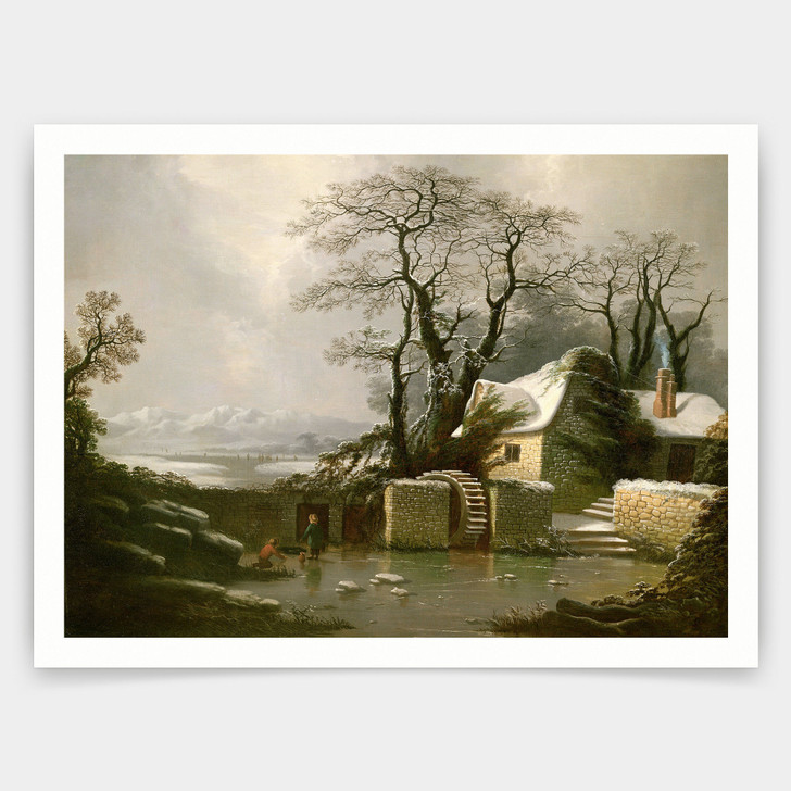 George, of Chichester Smith,The Frozen Mill Race Photograph,art prints,Vintage art,canvas wall art,famous art prints,V3912