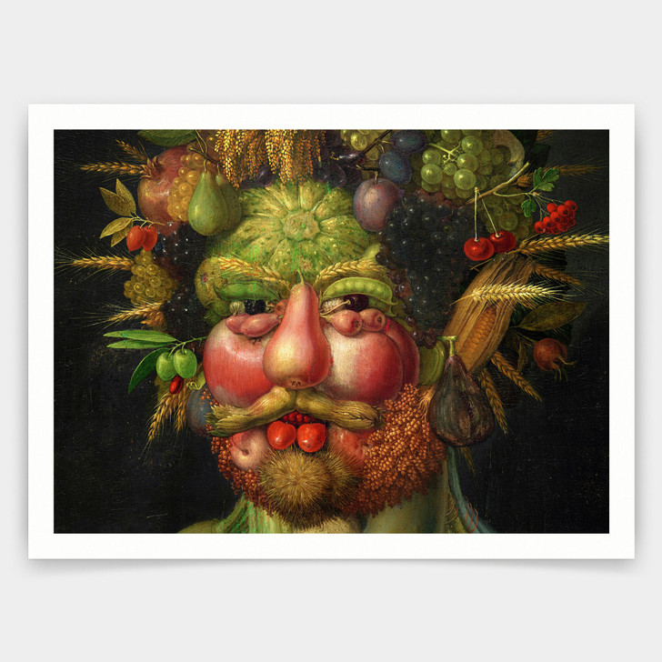 Giuseppe Arcimboldo,Vertumnus, Rudolf II of Habsburg,art prints,Vintage art,canvas wall art,famous art prints,V3949