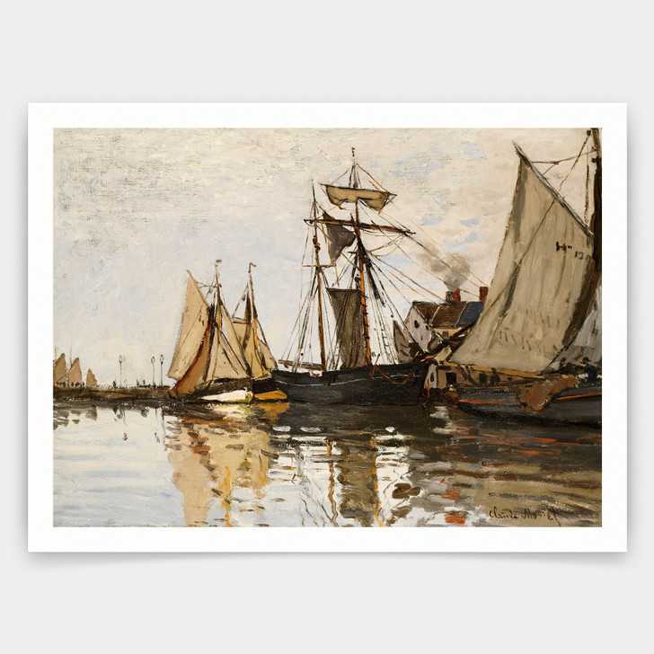 Claude Monet,The Port of Honfleur,art prints,Vintage art,canvas wall art,famous art prints,V3472