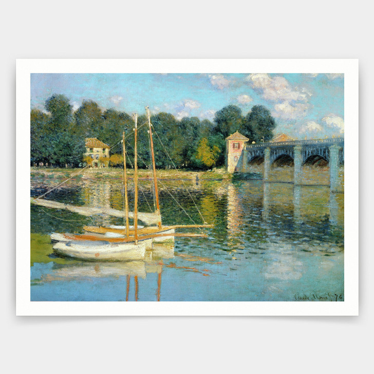 Claude Monet,The Argenteuil Bridge,art prints,Vintage art,canvas wall art,famous art prints,V3449