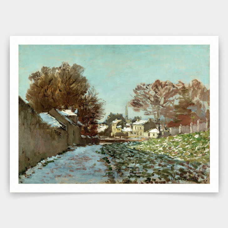 Claude Monet,Snow at Argenteuil,art prints,Vintage art,canvas wall art,famous art prints,V3437