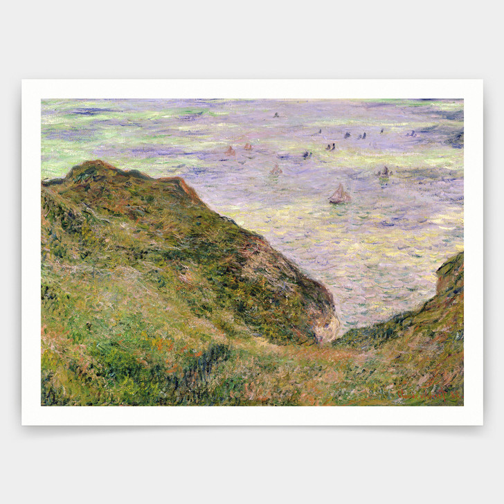 Claude Monet,On the cliff at Pourville,art prints,Vintage art,canvas wall art,famous art prints,V3423
