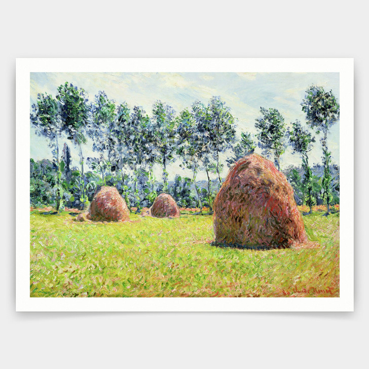 Claude Monet,Haystacks at Giverny,art prints,Vintage art,canvas wall art,famous art prints,V3405