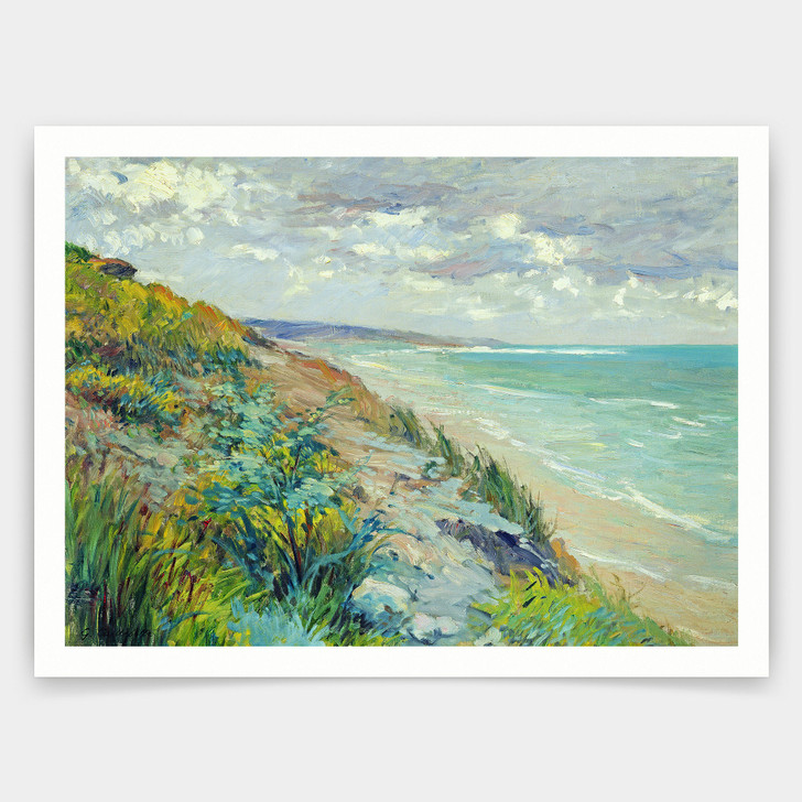 Gustave Caillebotte,Cliffs by the sea at Trouville,Coastal landscape print,art prints,Vintage art,canvas wall art,famous art prints,V3973