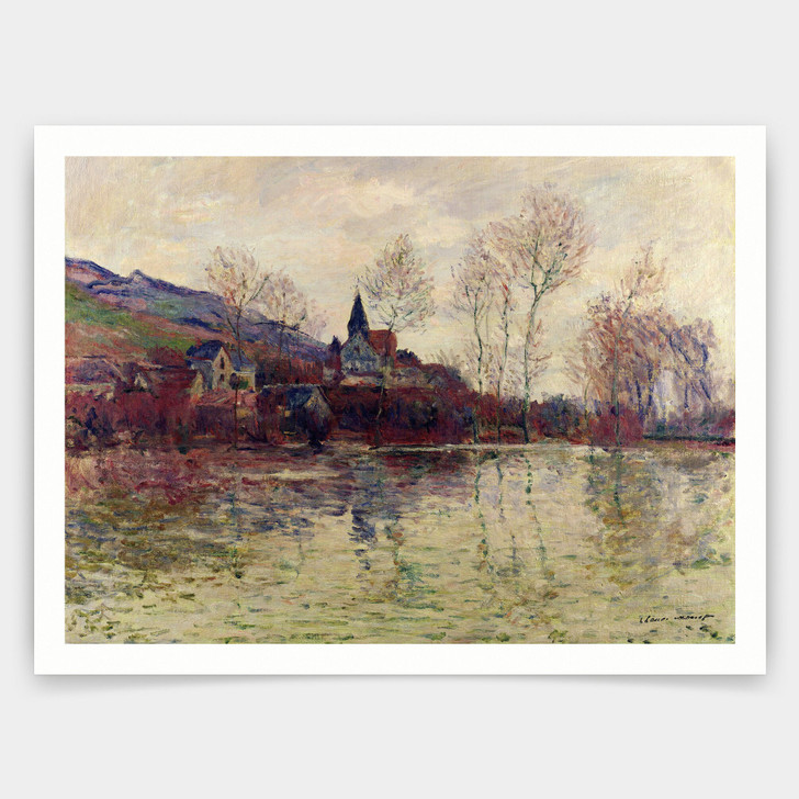 Claude Monet,Floods at Giverny,art prints,Vintage art,canvas wall art,famous art prints,V3399