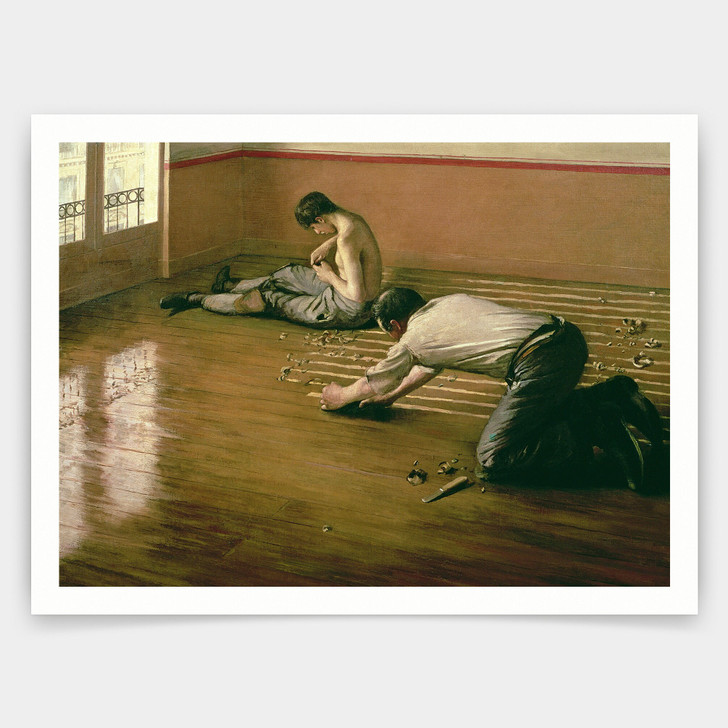 Gustave Caillebotte,The Parquet Planers,art prints,Vintage art,canvas wall art,famous art prints,V3985