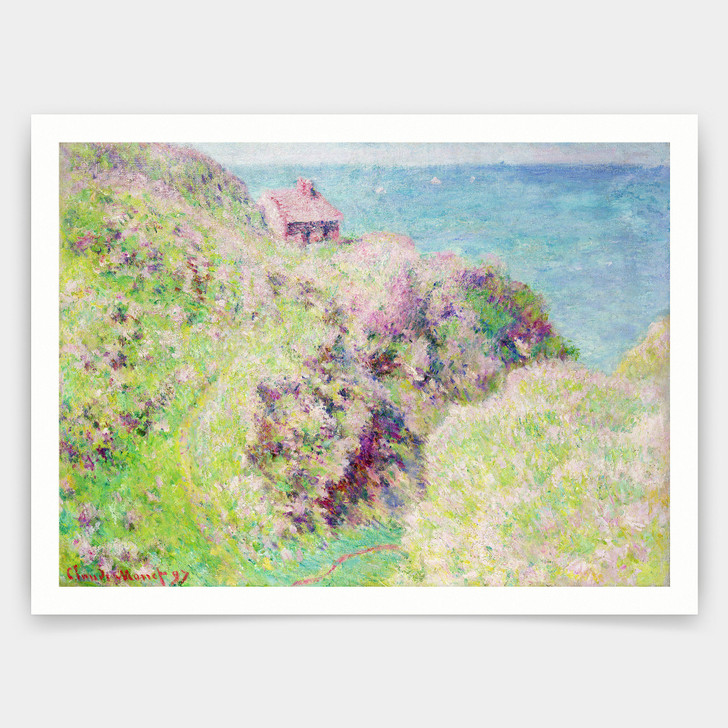 Claude Monet,Customs house at Varengeville,art prints,Vintage art,canvas wall art,famous art prints,V3392