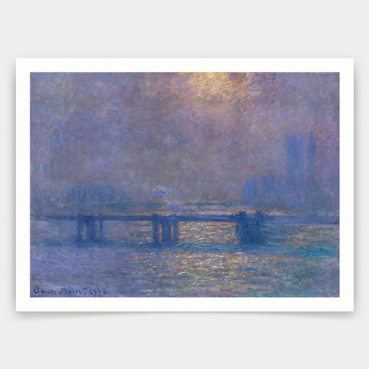 Claude Monet,Charing Cross Bridge, the Thames,art prints,Vintage art,canvas wall art,famous art prints,V3388