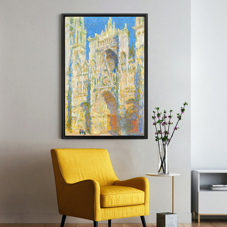 Claude Monet,Rouen Cathedral, West Façade, Sunlight,canvas print,canvas art,canvas wall art,large wall art,framed wall art,p2192