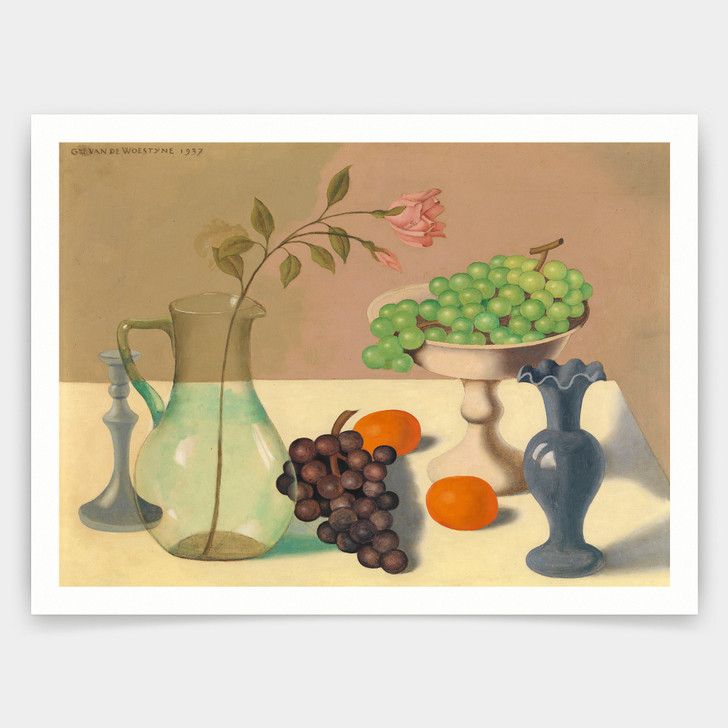 Gustave Van De Woestyne,Still Life with Grapes,art prints,Vintage art,canvas wall art,famous art prints,V4027