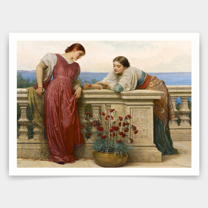 Charles Edward Perugini,Dolce Far Niente, 1882,art prints,Vintage art,canvas wall art,famous art prints,V3332