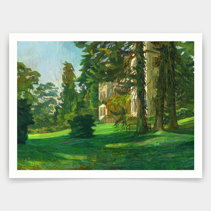 Heinrich Wilhelm Trubner,Schloss Hemsbach,art prints,Vintage art,canvas wall art,famous art prints,V4052