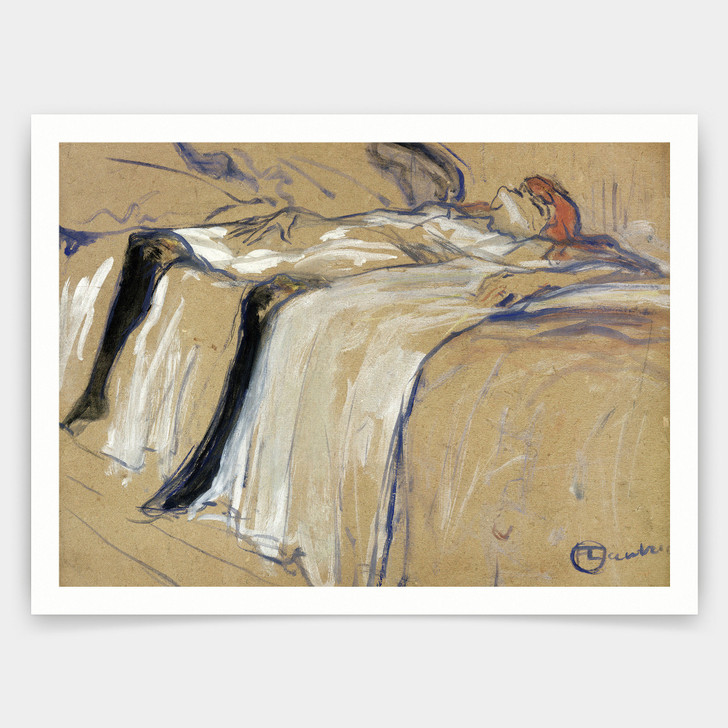Henri de Toulouse Lautrec,Woman lying on her Back Drawing,art prints,Vintage art,canvas wall art,famous art prints,V4062