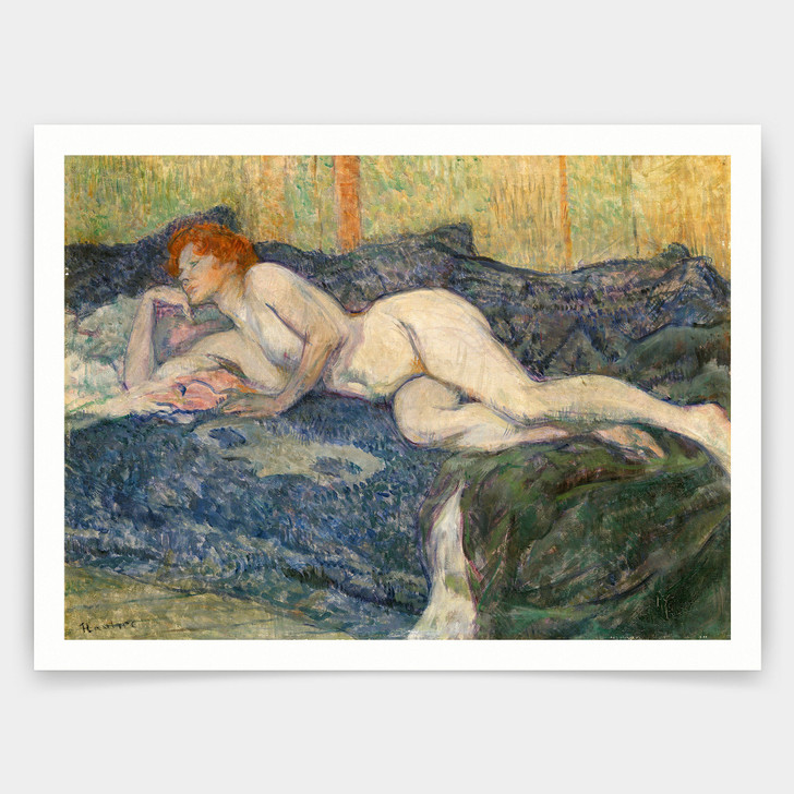 Henri de Toulouse-Lautrec,Nude Lying on a Couch,art prints,Vintage art,canvas wall art,famous art prints,V4065