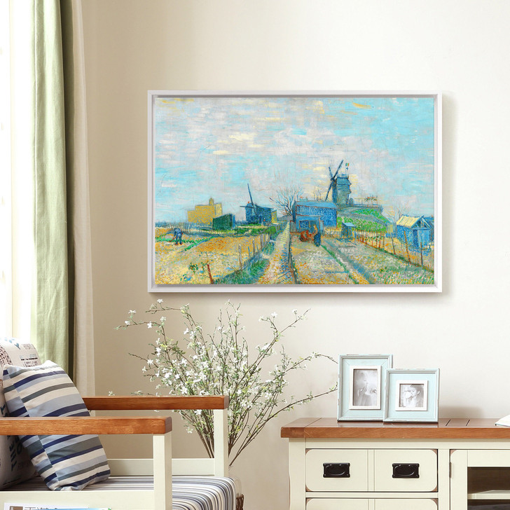 Vincent van Gogh,Montmartre Windmills and Allotments,canvas print,canvas art,canvas wall art,large wall art,framed wall art,p2126