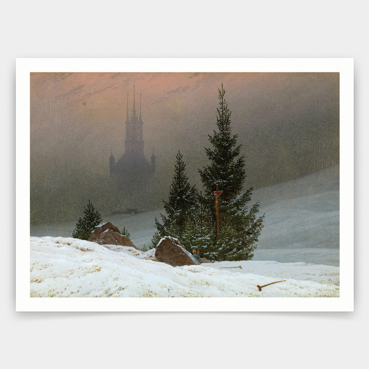 Caspar David Friedrich,Winter Landscape, c. 1811,art prints,Vintage art,canvas wall art,famous art prints,V3315
