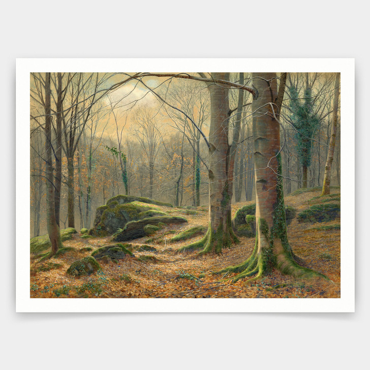 James Thomas Watts,A Winter Morning, Hoar Frost Melting,art prints,Vintage art,canvas wall art,famous art prints,V4230