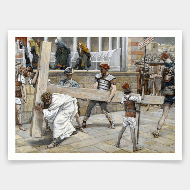 James Tissot,Jesus Bearing the Cross,art prints,Vintage art,canvas wall art,famous art prints,V4233