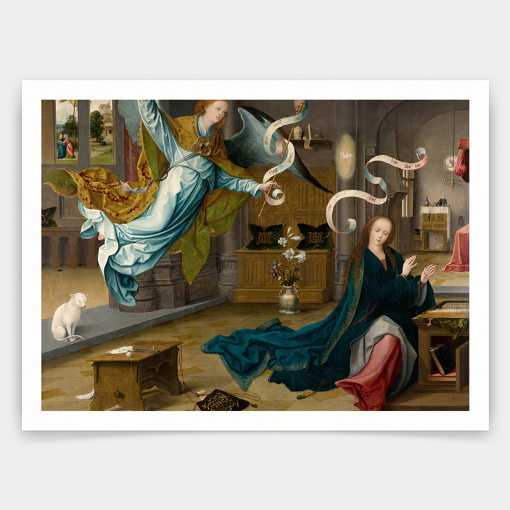 Jan de Beer,The Annunciation,art prints,Vintage art,canvas wall art,famous art prints,V4251