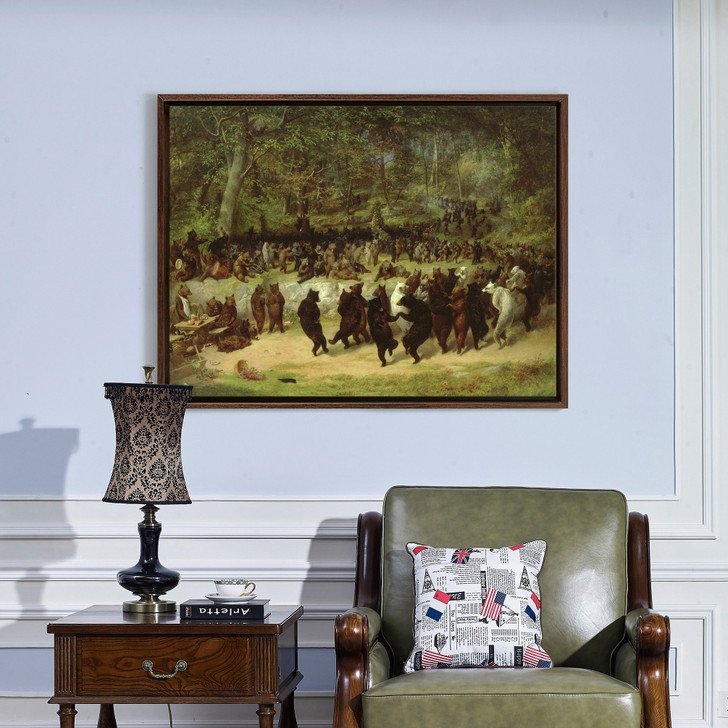 William Holbrook Beard,The Bear Dance, 1870,large wall art,framed wall art,canvas wall art,large canvas,M5160