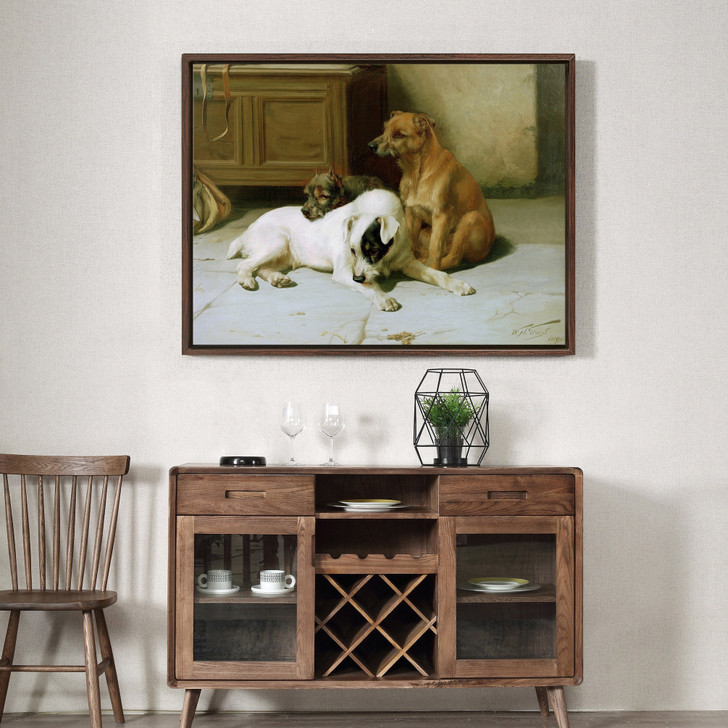 William Henry Hamilton Trood,Waiting For Master,Dog Wall Art,large wall art,framed wall art,canvas wall art,large canvas,M5159