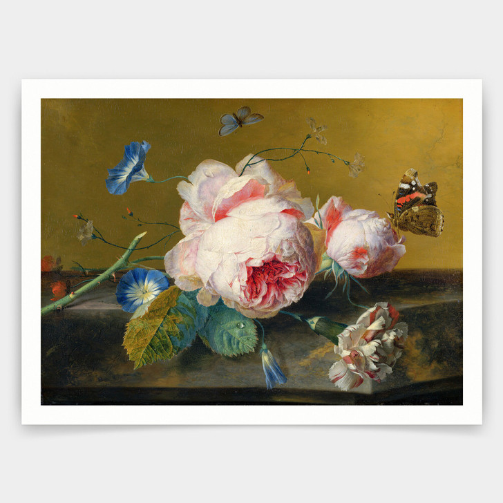 Jan van Huysum,Flower Still Life,art prints,Vintage art,canvas wall art,famous art prints,V4260