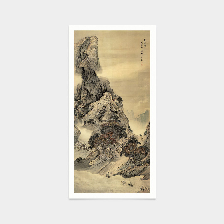 Yuan Jiang,Cross the river to the mountains,Chinese Landscape,japanese print,art prints,Vintage art,canvas wall art,famous art prints,V7617