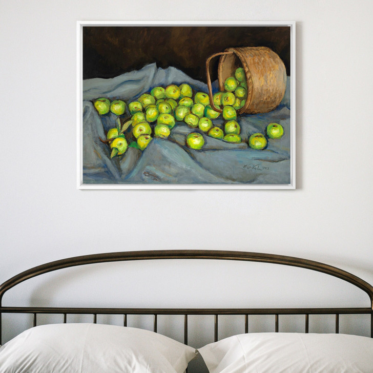 Walt Kuhn,Green Apples on Blue Cloth,large wall art,framed wall art,canvas wall art,large canvas,M5120
