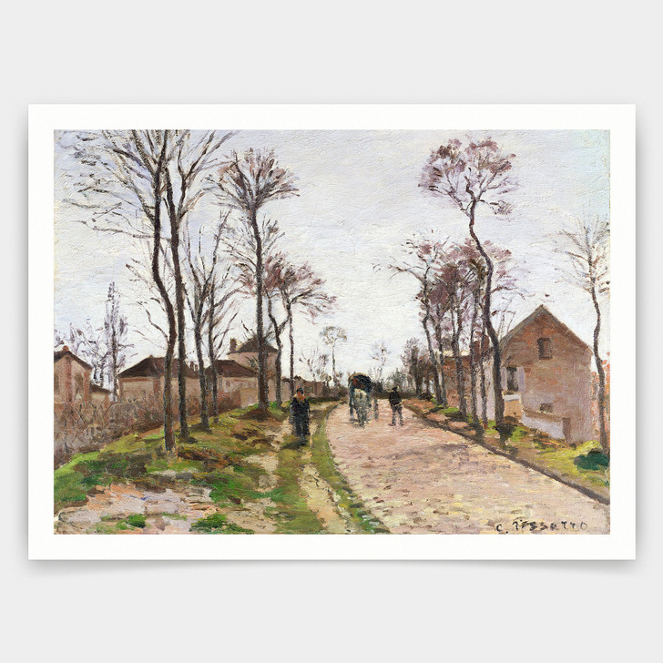 Camille Pissarro,The Road to Saint Cyr at Louveciennes,art prints,Vintage art,canvas wall art,famous art prints,V3285