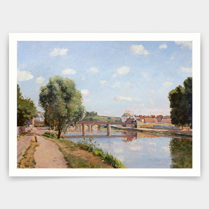 Camille Pissarro,The Railway Bridge,art prints,Vintage art,canvas wall art,famous art prints,V3281