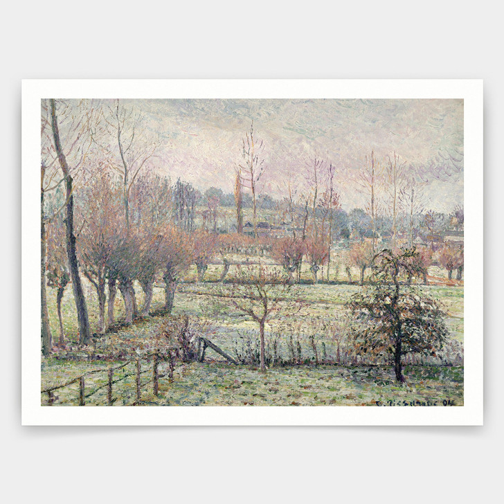Camille Pissarro,Snow Effect at Eragny,art prints,Vintage art,canvas wall art,famous art prints,V3261