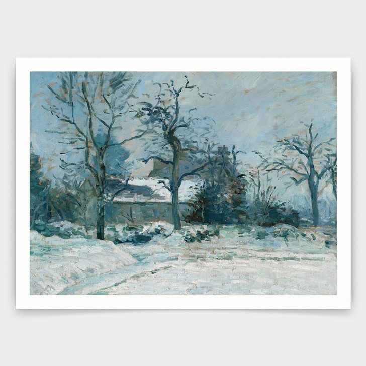 Camille Pissarro,Piettes House at Montfoucault,art prints,Vintage art,canvas wall art,famous art prints,V3257