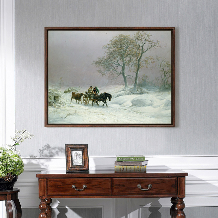 Thomas Sidney Cooper,The wintry road to market,large wall art,framed wall art,canvas wall art,large canvas, M5047